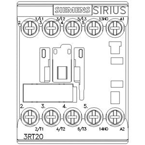 3RT2015-1AP01, Contacteur moteur 3kW, 400 V, bobine 230 V, bornes à vis, 3 Pôles+1NO