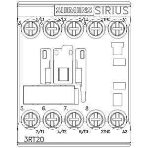 3RT2017-1AP02, Contacteur moteur 5.5kW, 400 V, bobine 230 V, bornes à vis, 3 Pôles+1NF