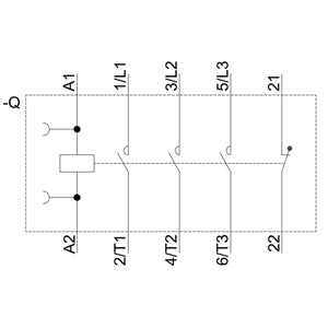 3RT2017-1AP02, Contacteur moteur 5.5kW, 400 V, bobine 230 V, bornes à vis, 3 Pôles+1NF