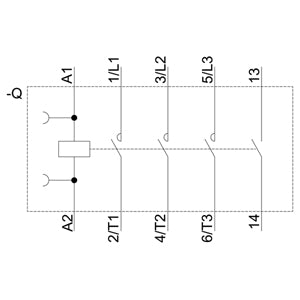 3RT2018-1AP01, Contacteur moteur 7.5kW, 400 V, bobine 230 V, bornes à vis, 3 Pôles+1NO
